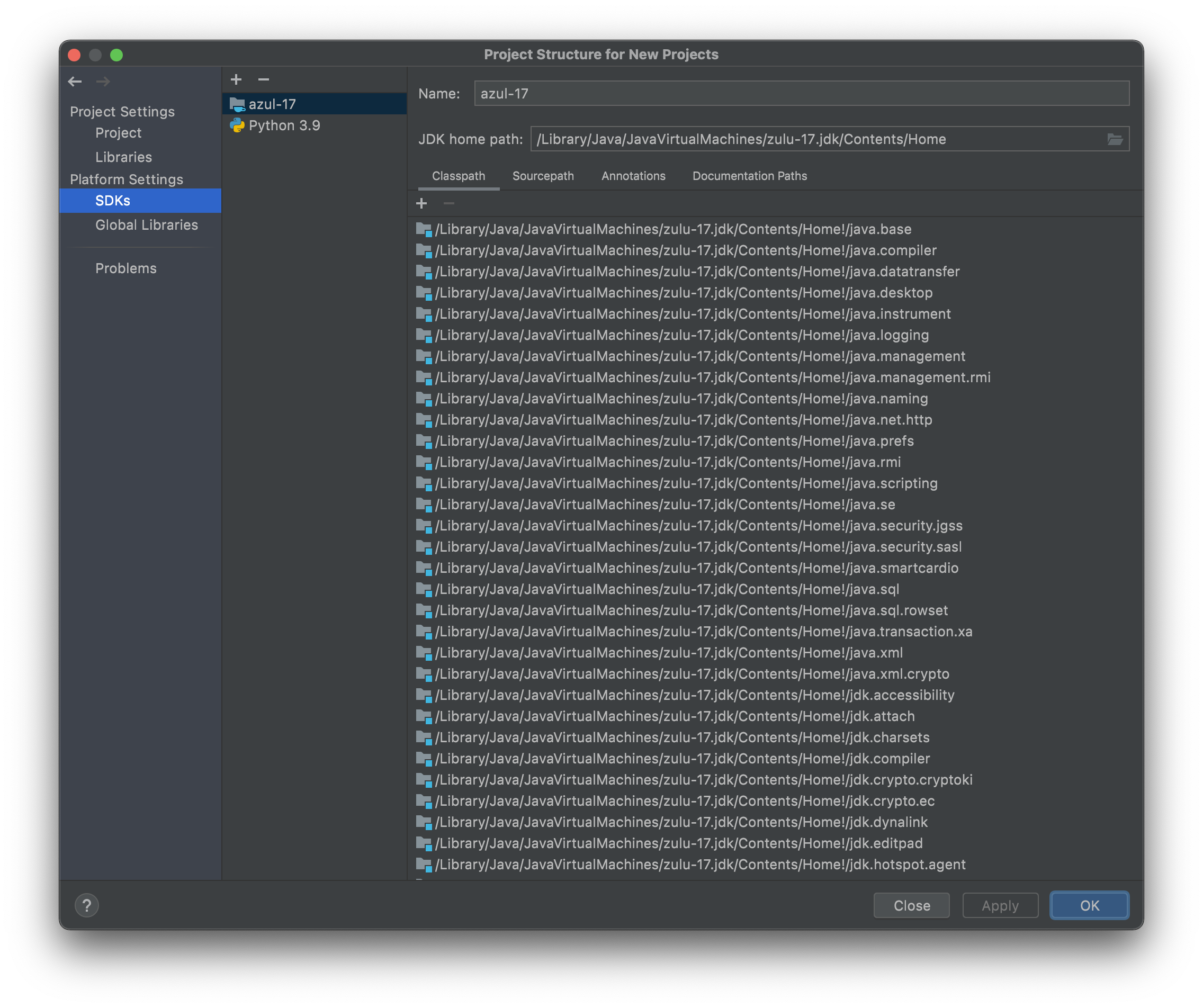 Adding a JDK in IntelliJ IDEA